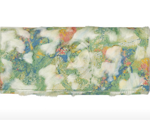 Ava Green Floral Clutch